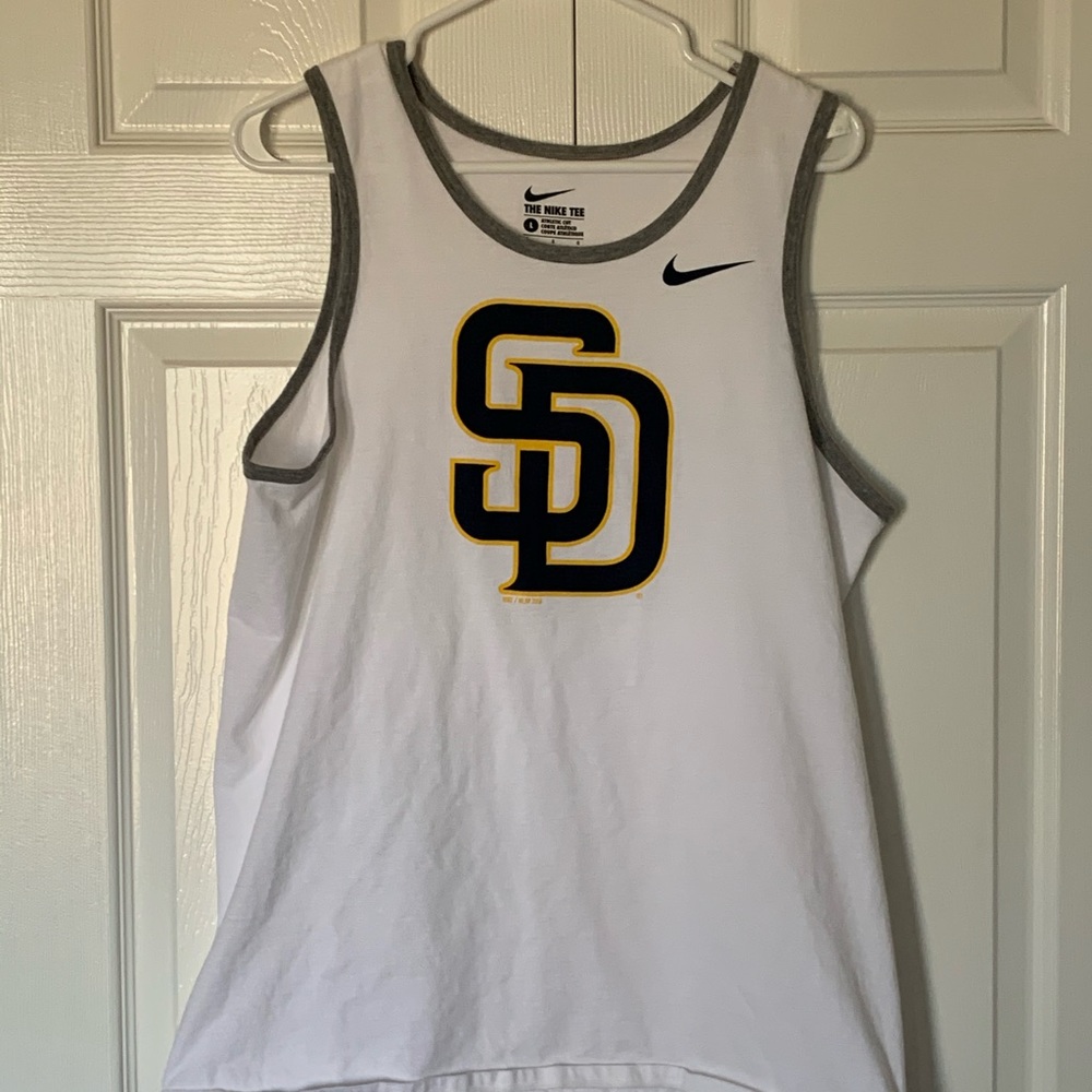 Men's San Diego Padres Nike White Bro Tank Top